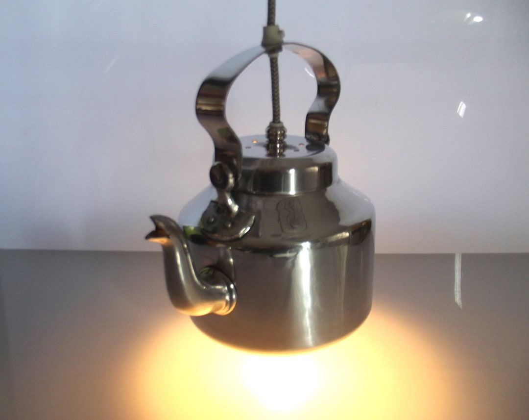 Vintage Water Kettle Lamp, Light, Ceiling Lamp, Pendant Lamp, Tea