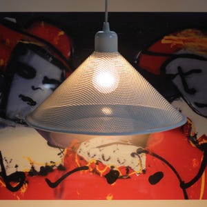 vintage postmodern pendant lamp, ceiling lamp, metal lamp, 80s lamp