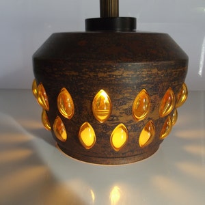 Nanny Still, Peil & Putzler, pendant lamp, ceiling lamp, 1960s lamp, mid century lamp, cermic and glass art lamp,