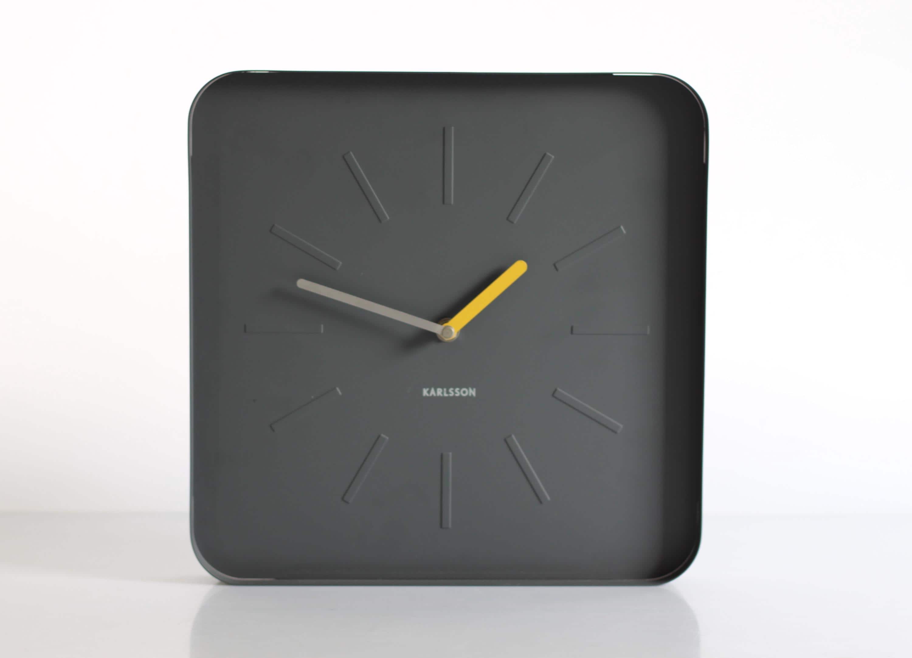 ●VINTAGE POSTMODERN WALL CLOCK ARTSWING● Vintage Postmodern Clock, Wall Clock, Karlsson, Metal Clock, Gray
