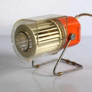 vintage electric orange desk fan / tabel fan, 1970s, Kalorik model 5830, ventilator, design Kurt Boeser
