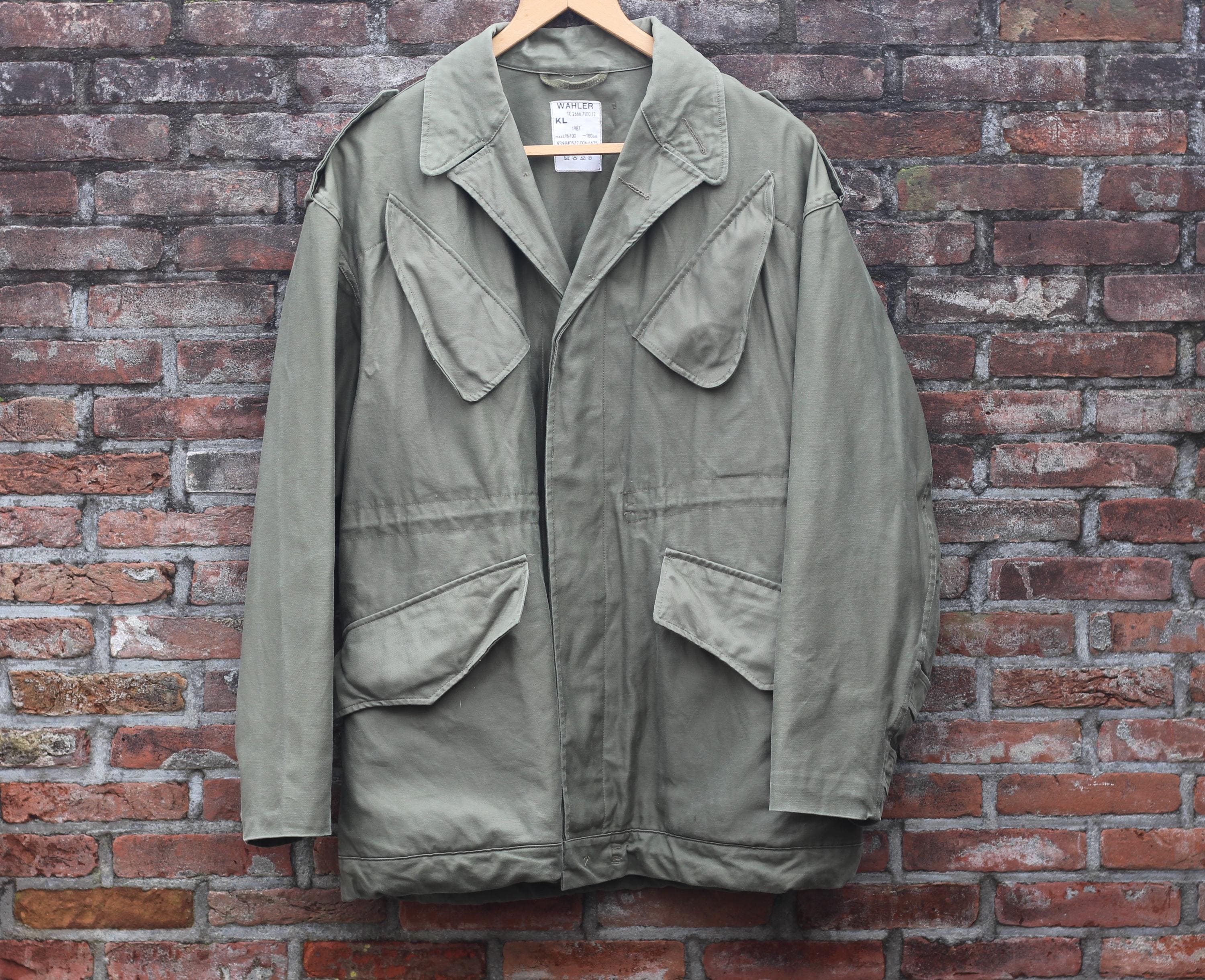 Dutch Military Army Jacket, Kl Holland 1987, Wahler, Size 96-100