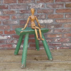 vintage wooden stool, milking stool, small stool, farmhouse antique, shabby chic, foot rest