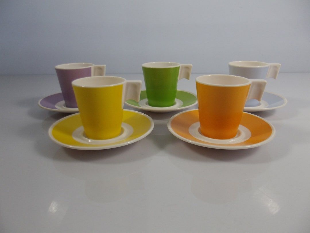 Design Espresso Cups, Cups and Saucers, Arc France, Colorful Cups