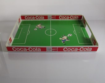 Coca Cola serving tray, soccer field, football tray, Worldcup USA 1994