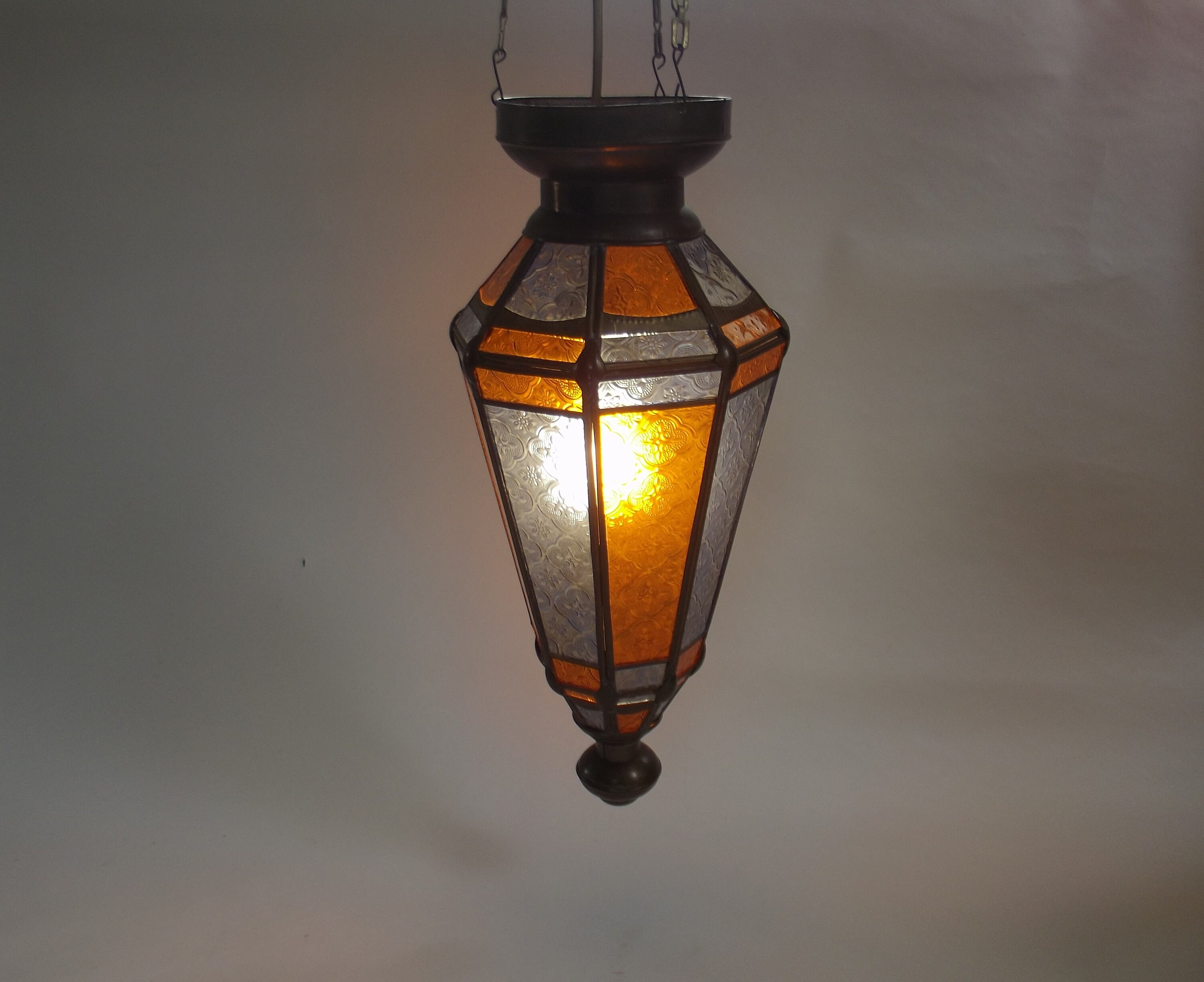 Orientaalse lamp glas in lood lamp hanglamp plafond lamp Etsy Nederland