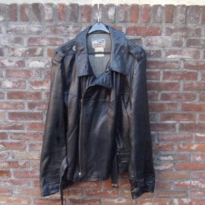 Black Leather Motorcycle Jacket, 1940s, Skinnarland,inreg. Varum ...