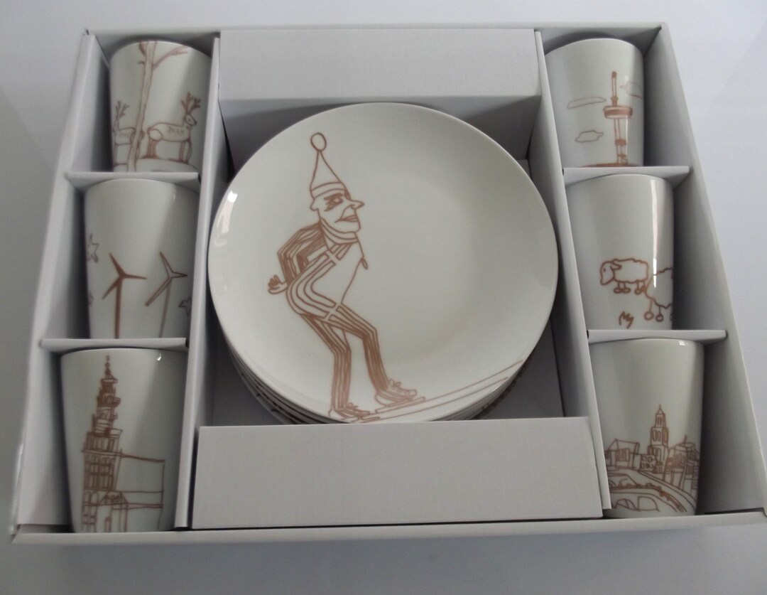 Tableware Set the Netherlands at the Table, Breakfast Set, Lunch Set, 6