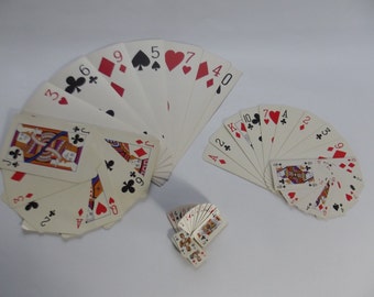 vintage playing cards fans, magician card trick, magicians card fan