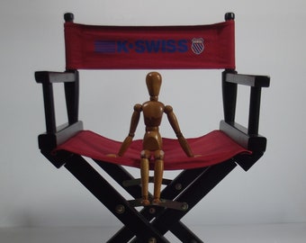 K Swiss sneakers directors chair, vintage folding chair, shop decor chair, sport shoes, tennis shoes