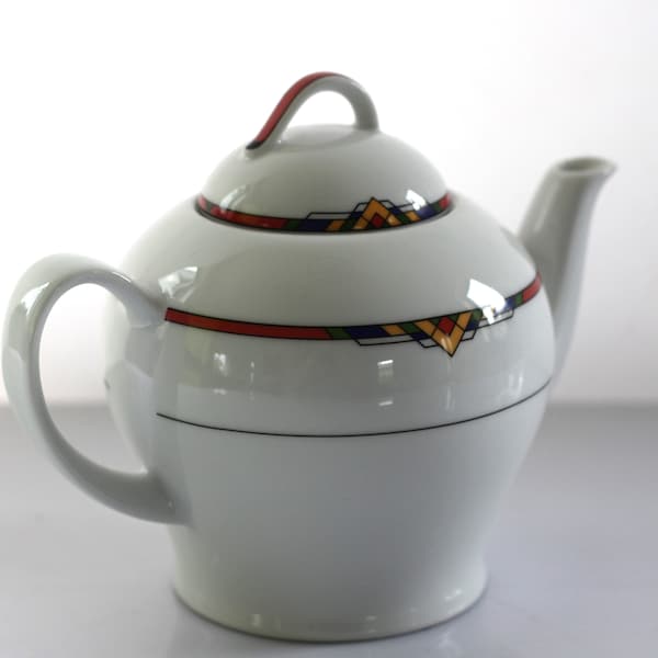 80s Memphis era tea pot, coffee pot, Retsch porcelain - Wunsiedel - Bavaria - Germany