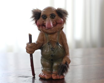 Troll Figurin, Vintage Norwegian Handmade Big Trolls, Nyform, Folklore ...