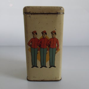 Dutch vintage Stereo beschuit cannister, rusk tin, decorative tin, old tin, 1932 / 1966 image 2