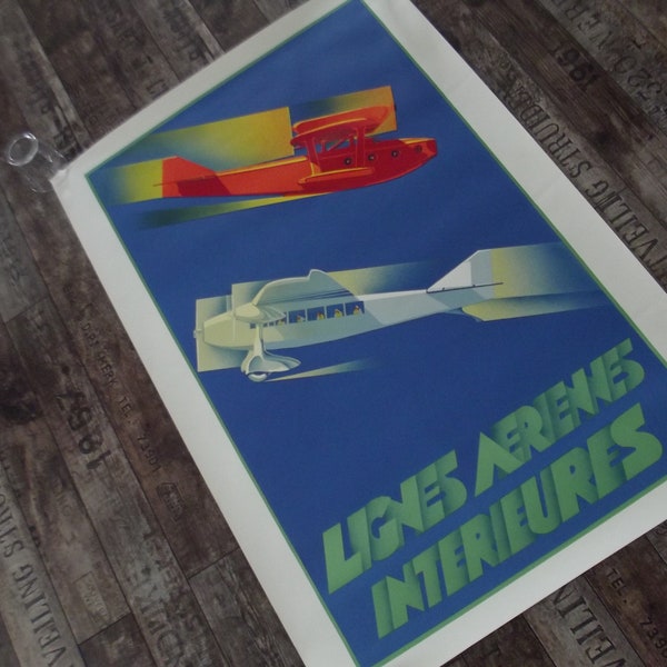 Poster Fête Aérienne 1934 Vincennes - Reproduction HQ 60x80cm D'affiche Vintage, Neuf, Marque PostersAndCo