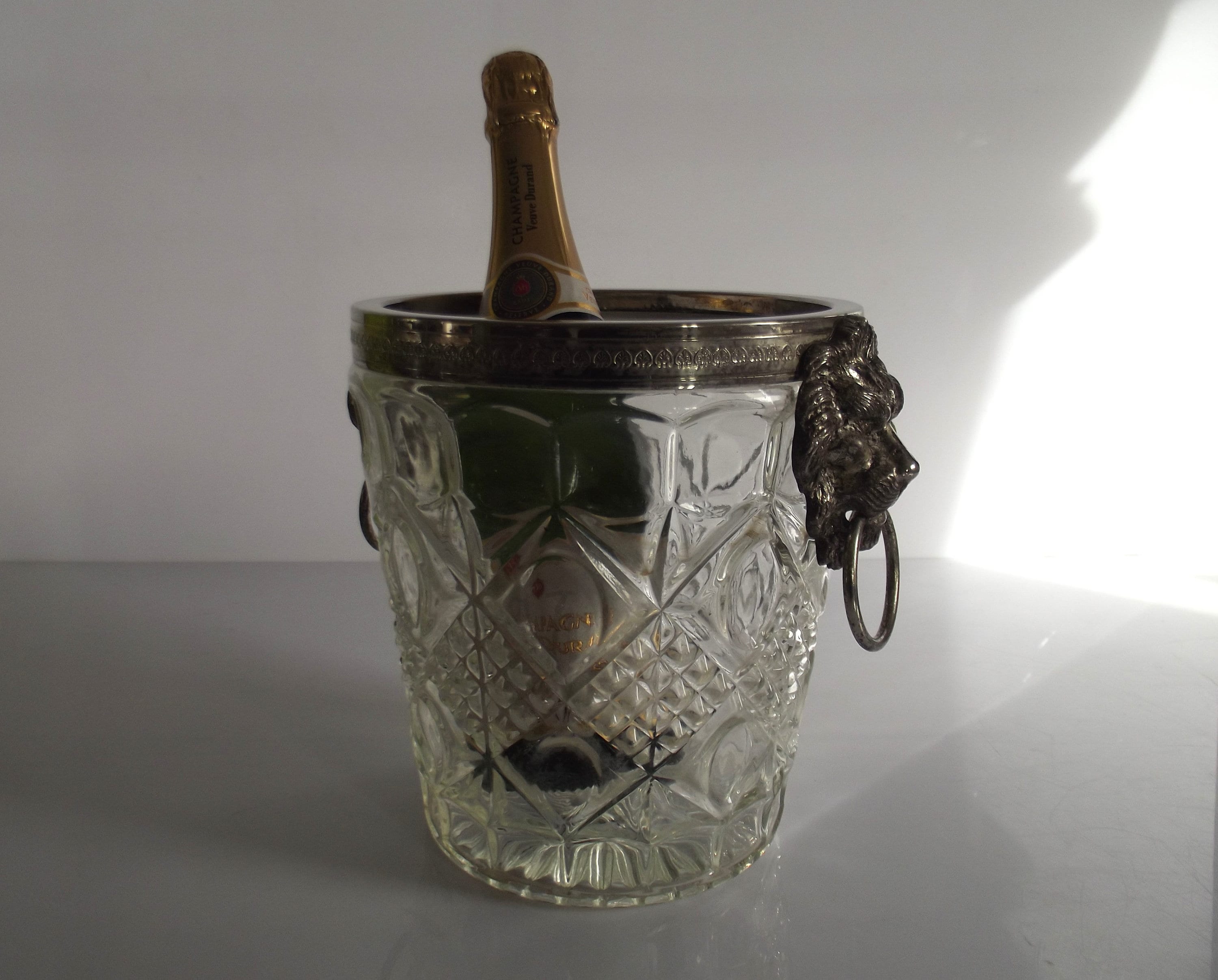 英国】 ライオンのアイスバスケット / アイストング【シルバープレート