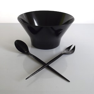 Service à salade design danois, saladier, bol à fruits, couverts de service, Torben Ørskov & Co, H. Krenchel, Danemark