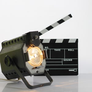 Vintage-Theaterlampe, Scheinwerfer, Filmlampe, Bühnenlampe, dekorative Lampe, Industrielampe, 1960er Jahre