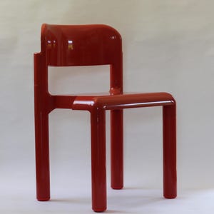 space age design chair, design Eero Aarnio - Finland, UPO furniture, red plastic fantastic chair, 1970s