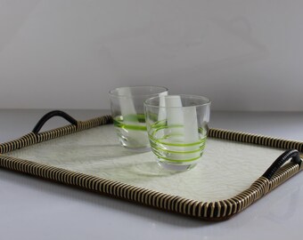 vintage 1950s serving tray, serving platter, cocktail tray, tea tray, retro funky mid century