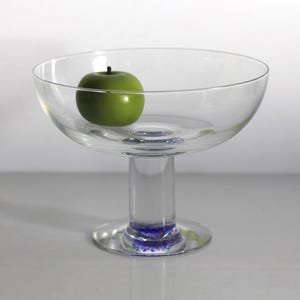 Orrefors - Schweden, Glasschale, seltenes großes Modell, Obstschale, Mittelstück, blaue Tropfen, Intermezzoblau