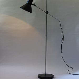 Vintage Ikea adjustable floor lamp, rod lamp, spotlight, work lamp, reading lamp, 1970s, Ikea - Sweden, Scandinavian design, post modern