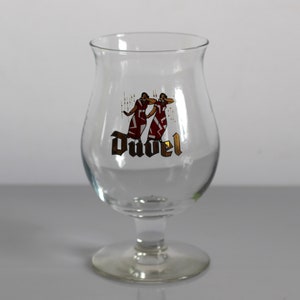 Duvel limited edition beer glass, duvel glass, special edition, singing lady&#39;s 2004