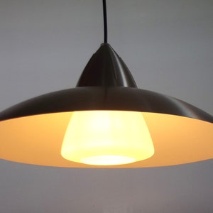 1960s ceiling lamp, ufo lamp, pendant lamp space age lamp, mid century lamp, ceiling light, Danish design, aluminium and glass