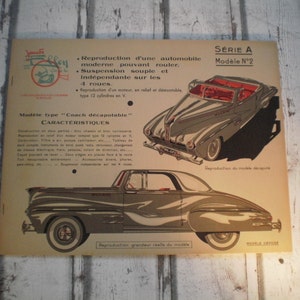 vintage 1930s car paper craft book, oldtimer car
