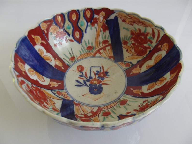 Antique Imari Bowl 19th Century Japanese Hand Painted Imari Etsy