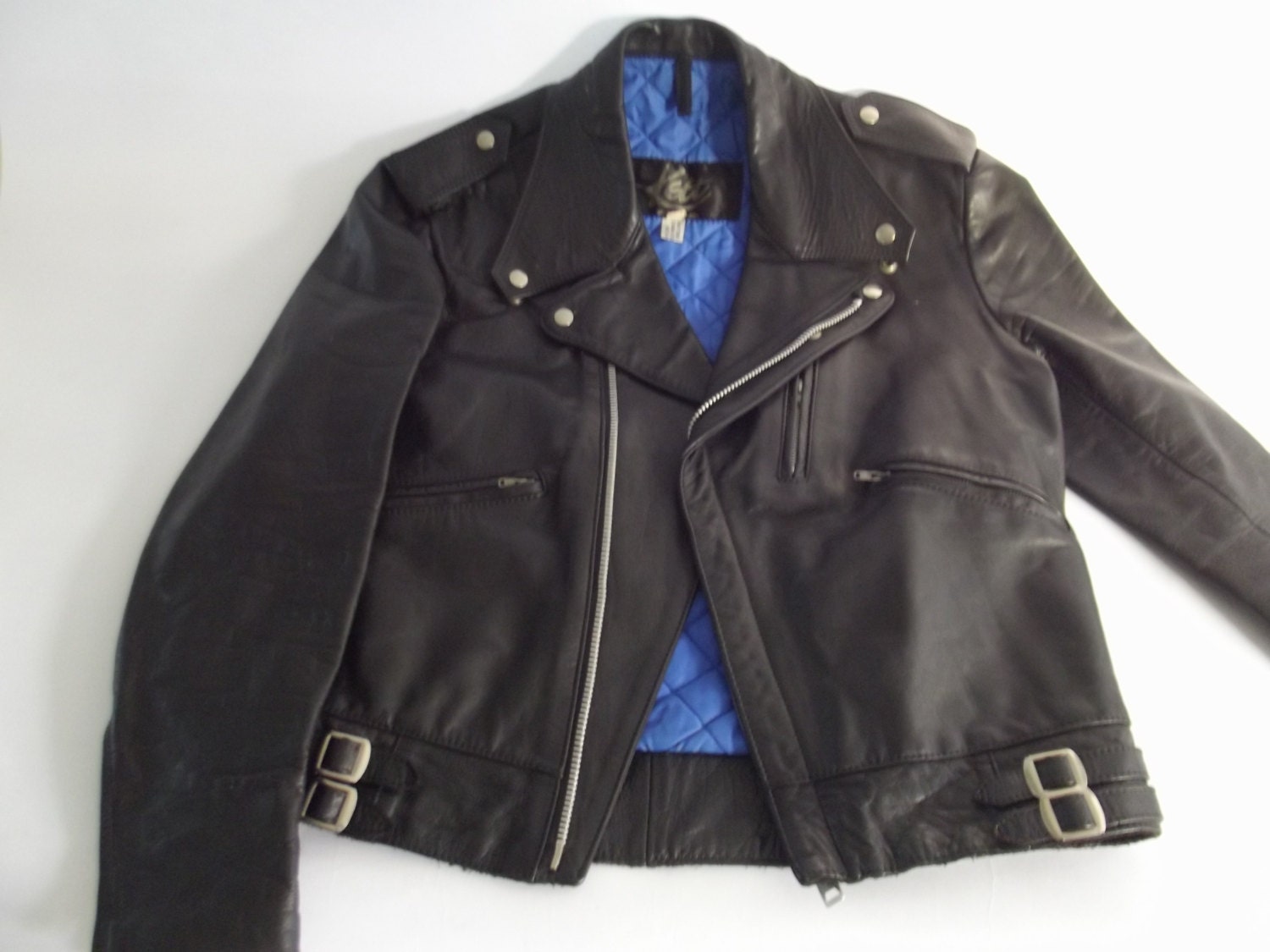 Vintage Black Leather Jacket Kett England, Rockers Jacket Vintage Black Leather Jacket Kett England, Rockers Jacket