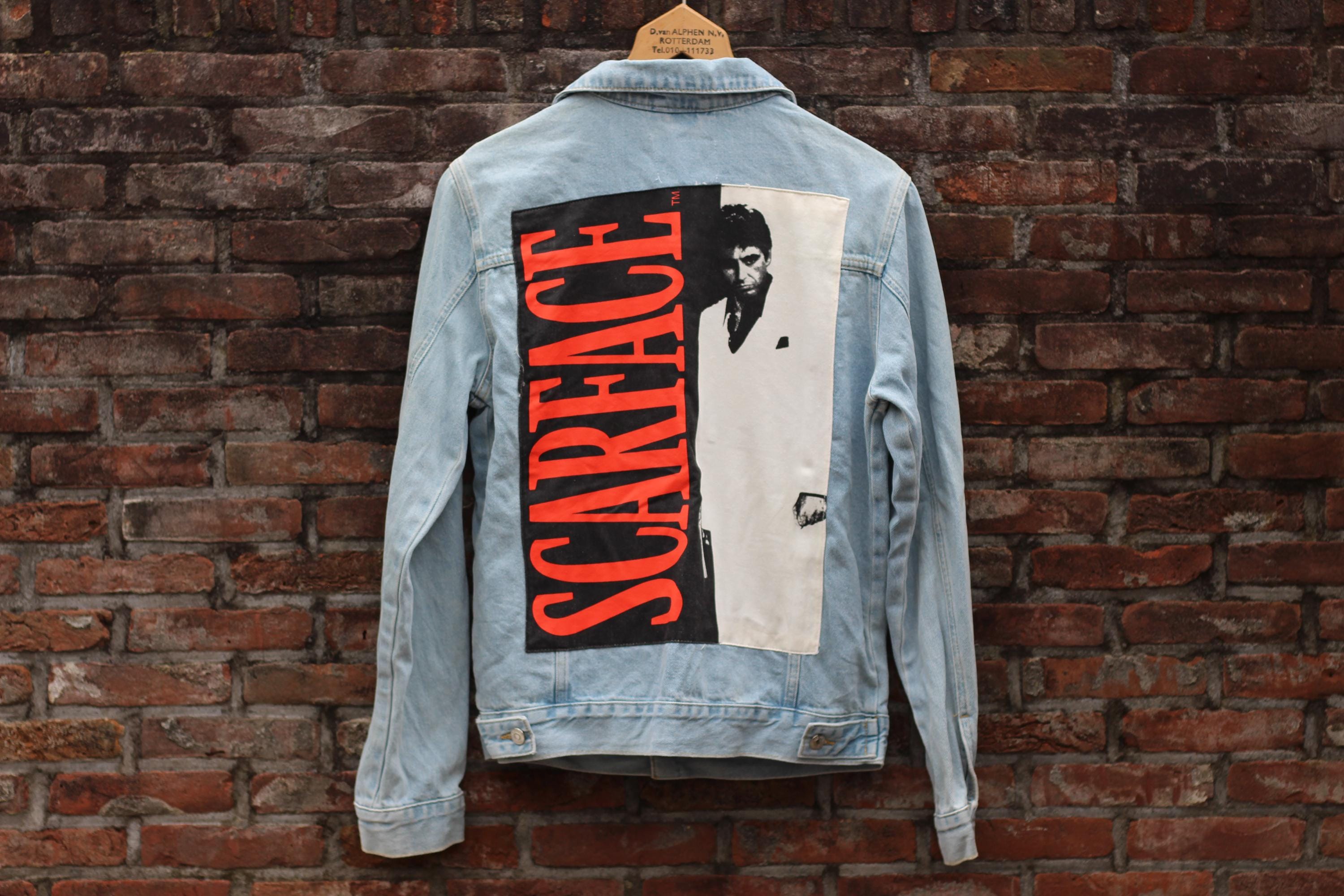 Vintage Denim Jacket, Scarface Jacket, Tony Montana, Movie Jacket