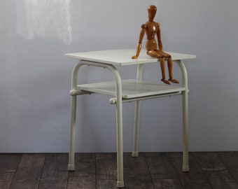 table de chevet Auping vintage, table de chevet, années 1950, table d'appoint, style Bauhaus