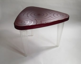 salontafel, bijzettafel, Ikea PS serie, model; Bolso, Design ; Maria Vinka, Hollywood chic tafel, jaren 90 tafel, rood