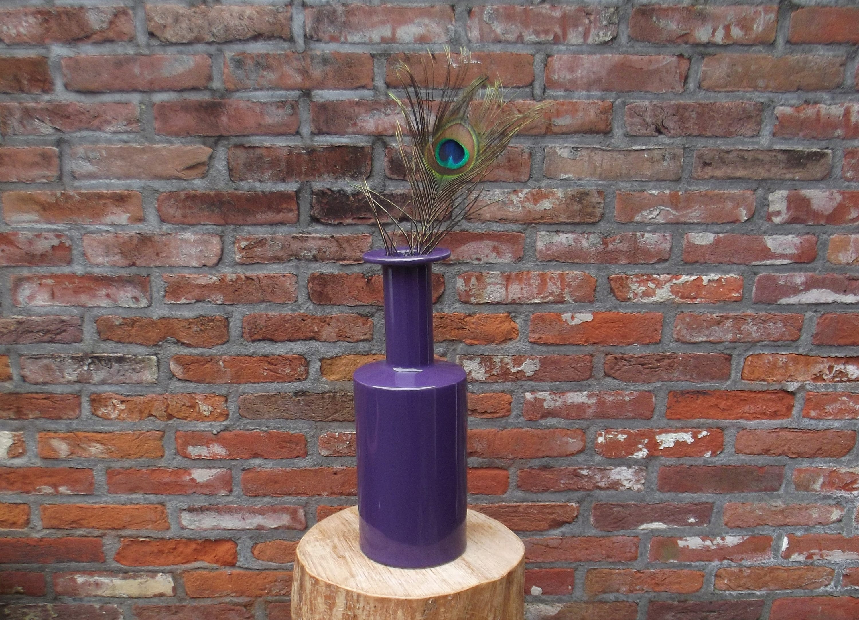vintage 70s 紫色 フラワーベス Vintage Purple Vase, Retro Vase, 70s Vase, Ceramic Vase, Funky