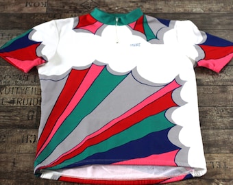 vintage cycling shirt, cycling jersey, CDX - Italy, racebike jersey, tour de France, Giro Italia, 1980s