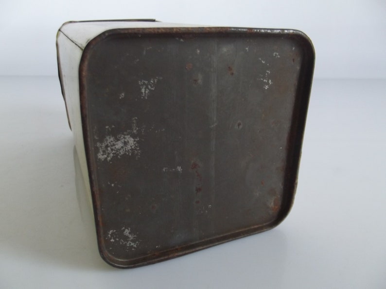 Dutch vintage Stereo beschuit cannister, rusk tin, decorative tin, old tin, 1932 / 1966 image 7