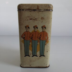 Dutch vintage Stereo beschuit cannister, rusk tin, decorative tin, old tin, 1932 / 1966 image 4