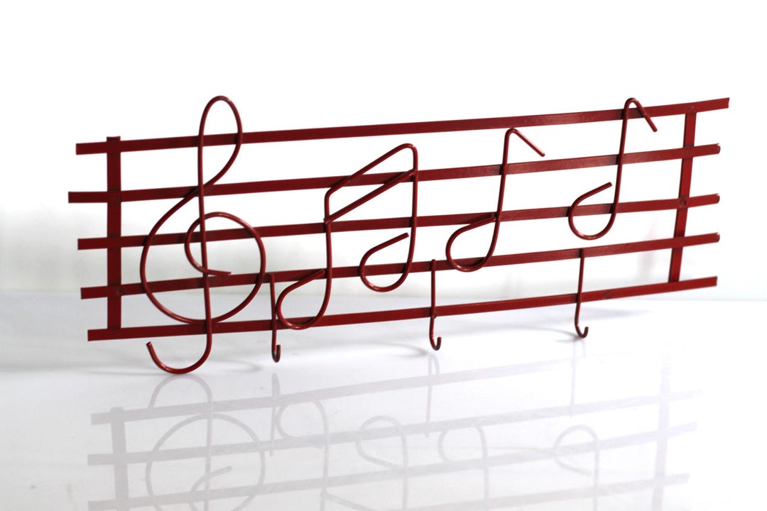 Musical Note Coat Rack Vintage Towel Rack, Key Rack, Coat Rack, Musical Note, Stave, Music ...