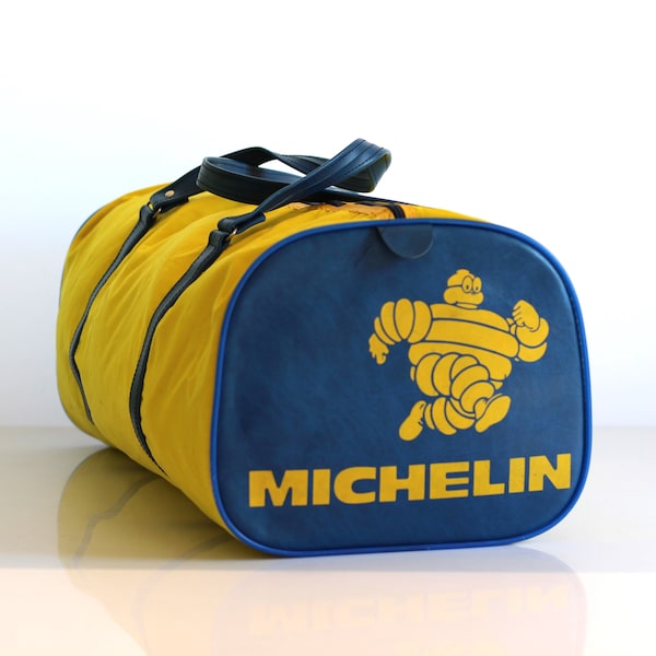 zeldzame vintage Michelin, Bibendum sporttas, weekend tas, reistas, Michelin France, jaren 70