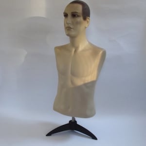 vintage mannequin, bust, dressboy, mens torso,French  mannequin, shop display, France 1940s