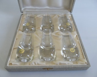 Peill Germany glasses set, 1930s, liquor glass, shot glass, schnaps glass, Peill & Putzler, unique set