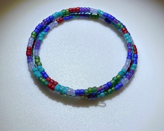 Beaded memory wire bracelet