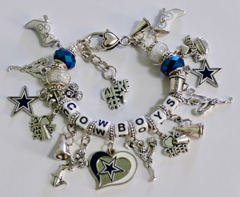 Dallas Cowboys Cheerleaders Inspired Handmade Charm Bracelet 7 | Etsy