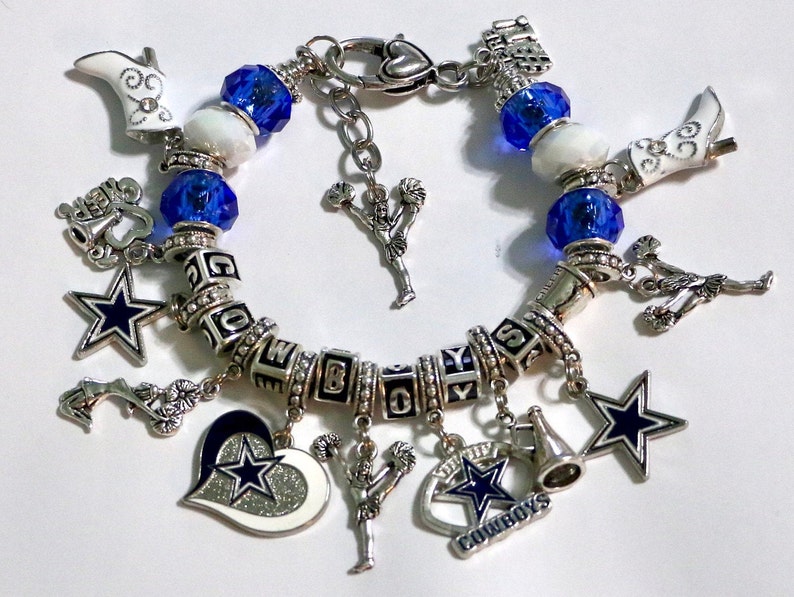 Dallas Cowboys Cheerleaders Inspired Handmade Charm Bracelet 8 | Etsy