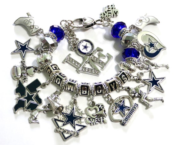 Dallas Cowboys Inspired Handmade Football Charm Bracelet 7 - Etsy