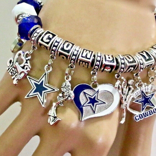 Dallas Cowboys Chunky Charm Bracelet Etsy