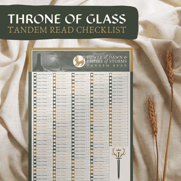 SJM Throne of Glass Tandem Lesen Checkliste