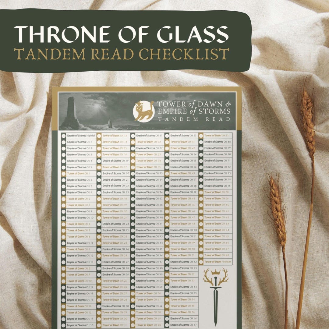 SJM Throne of Glass Tandem Read Checklist - Etsy sjm-throne-of-glass-tandem-read-checklist-etsy