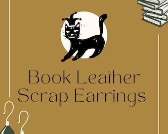 Book Leather Scrap Earrings