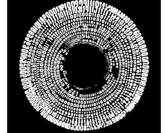Abstract Code Art Print: None Binary - Modern Minimalist Tech Decor